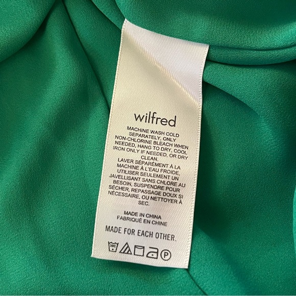 Aritzia Wilfred Genoa Midi Dress in Gloss Green - Picture 3 of 9
